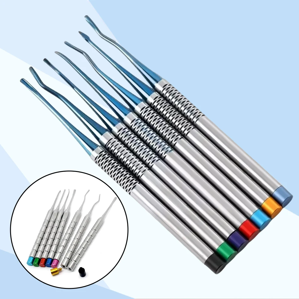 

7Pcs Dental Elevator Luxating Tool Set for Root Tooth Extraction Made of Titanium Alloy Minimally Invasive Dentist Instrument