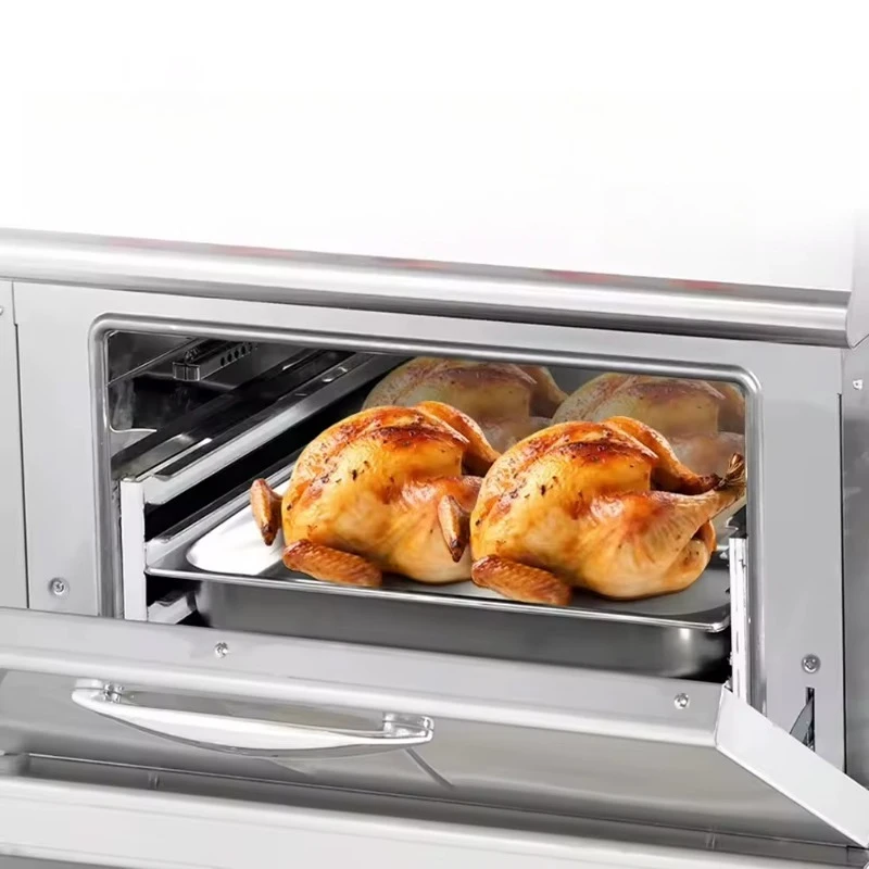 Commercial Kitchen Gas Range with 8-Burner & Electric Oven Floor-standing Gas Cooking Equipment for Restaurant Kitchen