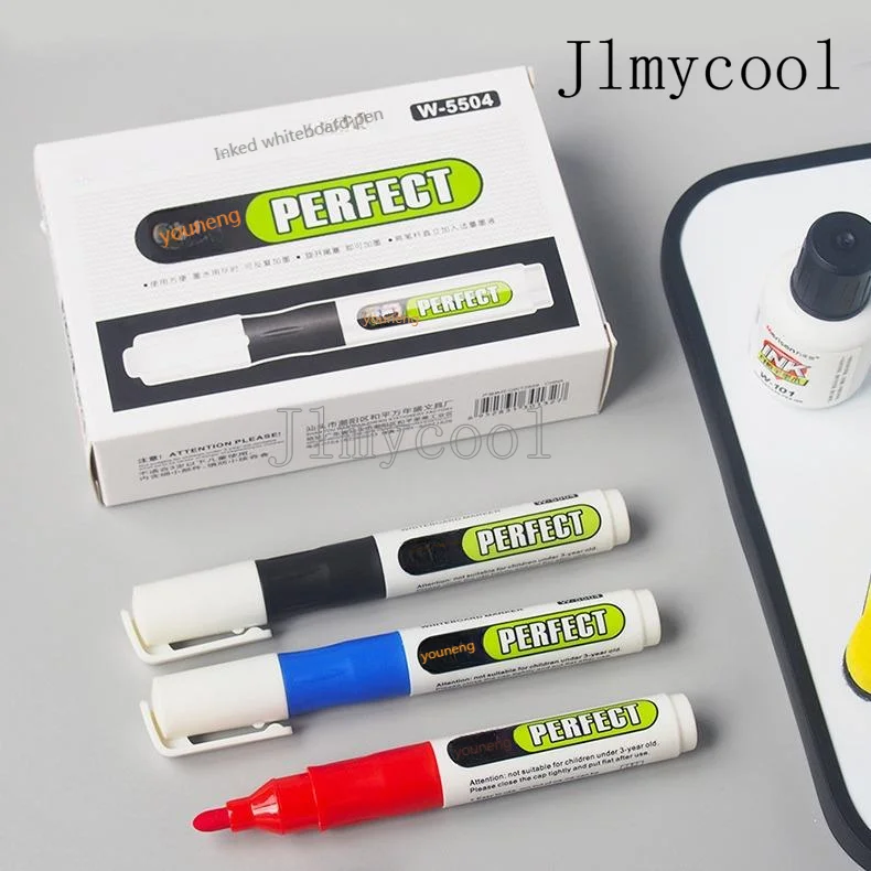 

10PCS W-5504 Inkable Erasable Whiteboard Special Easy-to-erase Display Board Pen Teaching Pen