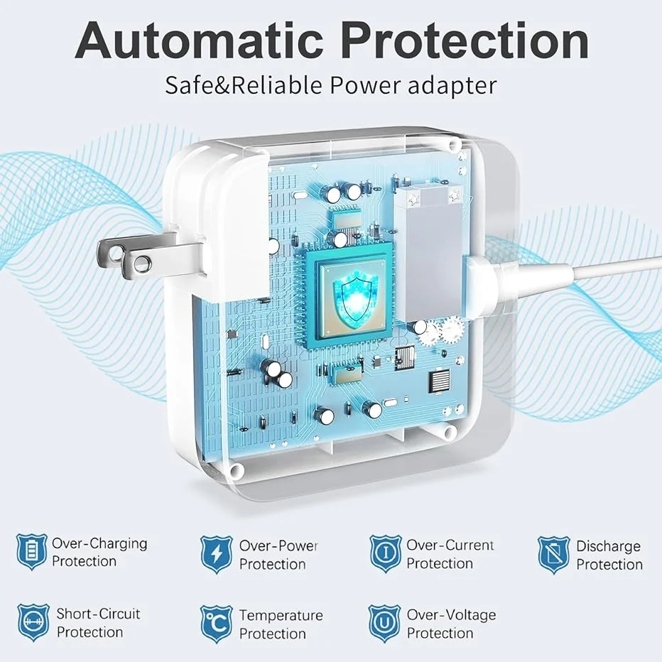 Mac Book Pro Charger,60W Power Adapter L-Tip Magnetic Connector Charger and Compatible with Mac Book Pro 13 Inch Before Mid 2012