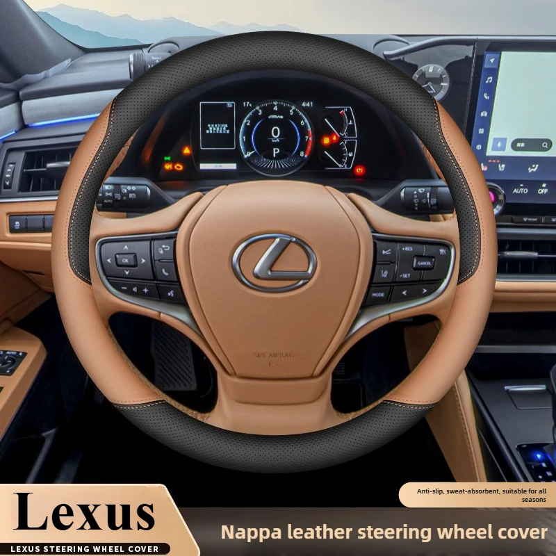 Leather Car Steering Wheel Cover for Lexus Is Es Es300h Rx Lbx Es350h Rx350 Rx500h Nx350h Nx450h Lx600 Accessories 2025 2026