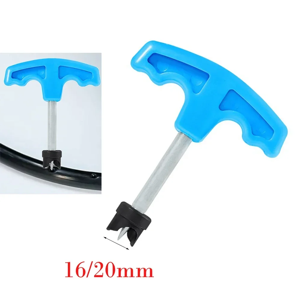 Blue T-shaped 16mm/20mm Punch Hole Opener Tool PE Pipe Bypass Hole Punch Forestry Irrigation Manual Drill Bit