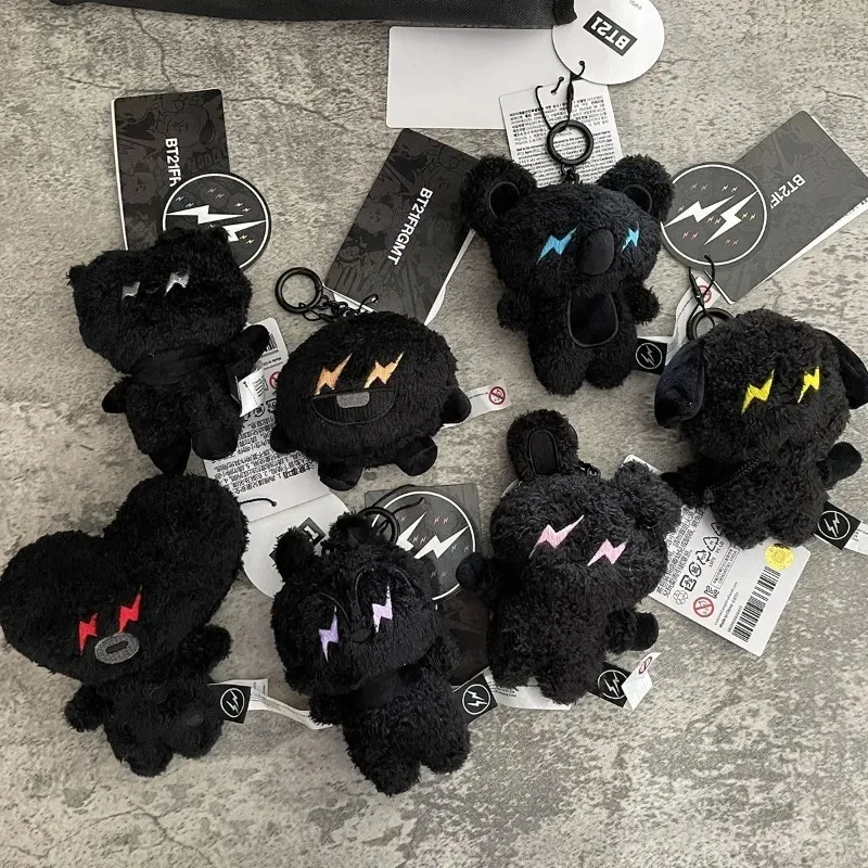 جديد جزء X BT21 البرق الظلام تاتا RJ كويا أفخم دمية مفتاح سلسلة الكرتون Chimmy طالب حقيبة مدرسية قلادة الديكور هدية