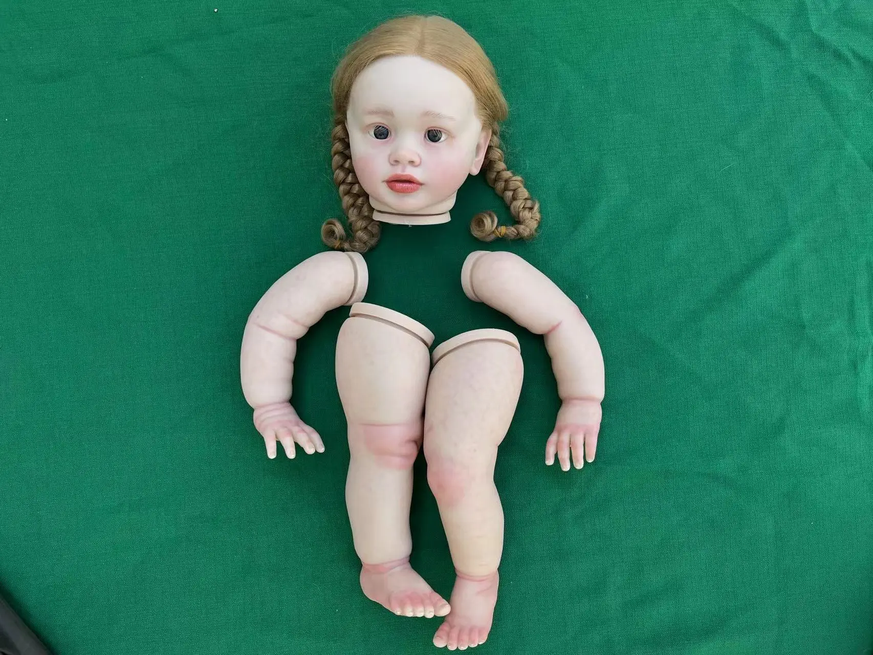 FBBD Customized Limited Supply 26inch Huge Baby Doll Pippa With Hand-Rooted Hair DIY Part Christmas GIft