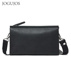 JOGUJOS Genuine Cowhide Leather Men Simple Crossbody Shoulder Bags Small Messenger Bag for Male Fashion Handbag SatchelBag New