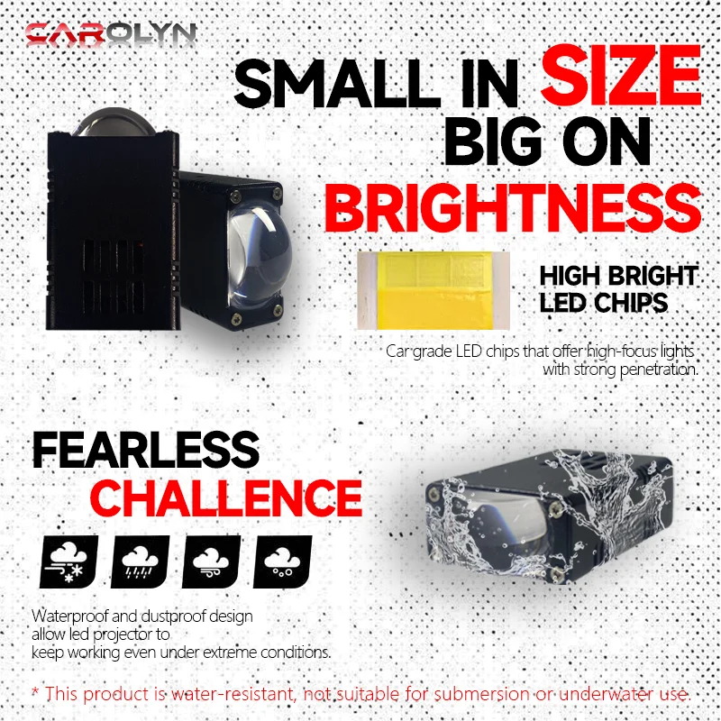 رقيقة جدا أضواء القيادة الصغيرة LED مساعد للدراجات النارية العلوي العارض عدسة ثنائية LED مصفوفة كشافات مزدوجة الألوان شعاع #2