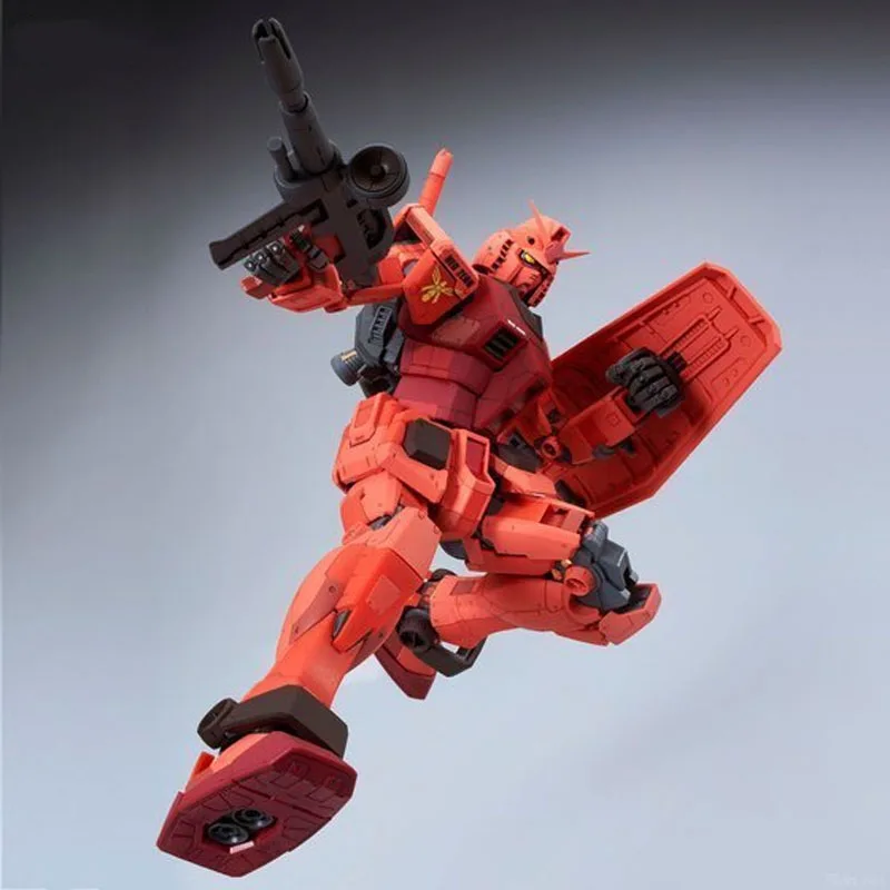반다이 오리지널 MG RX-78 캐릭터 아즈나블의 커스텀 건담 1/100 애니메이션 액션 피규어 조립 모델 장난감 어린이 선물 건담