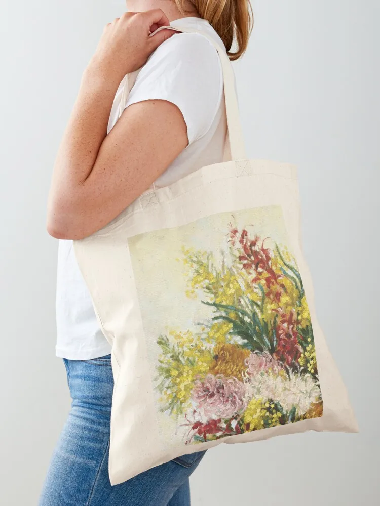 

Australian Native Flowers in a Vase Tote Bag Gift bag eco pack Big bag