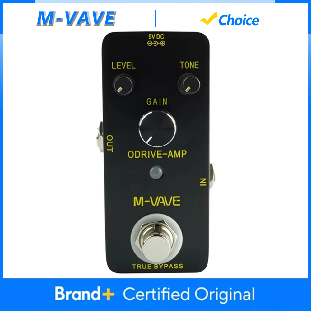 

Педаль эффектов для гитары M-VAVE Overdrive-AMP, классическая трубка 1970-х годов, гитарные процессоры True Bypass, детали и аксессуары для электрогитары