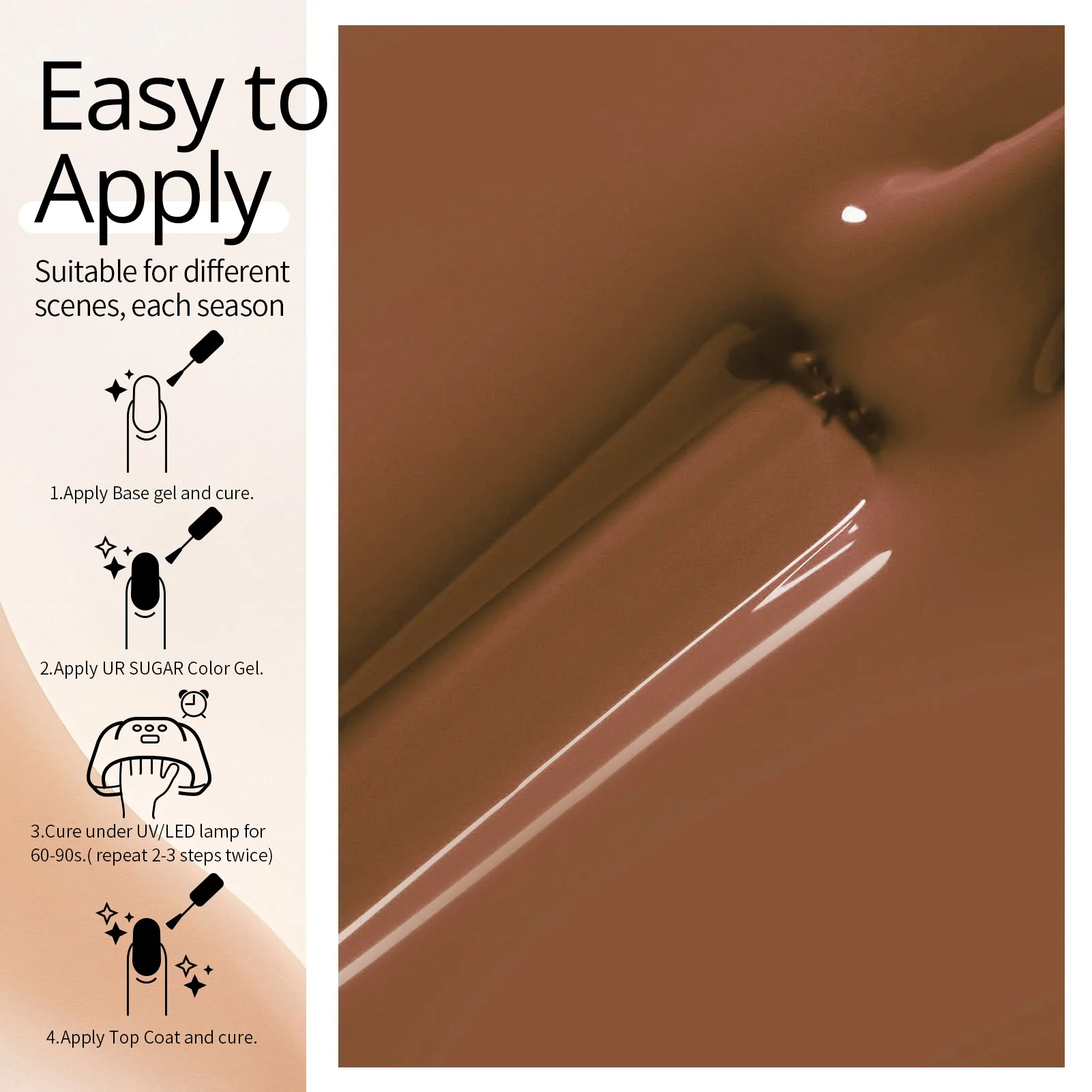 Ur SUGAR 23 peças conjunto de esmaltes em gel série nude vermelha com revestimento superior de longa duração outono fosco embeber off gel uv kit de manicure para unhas