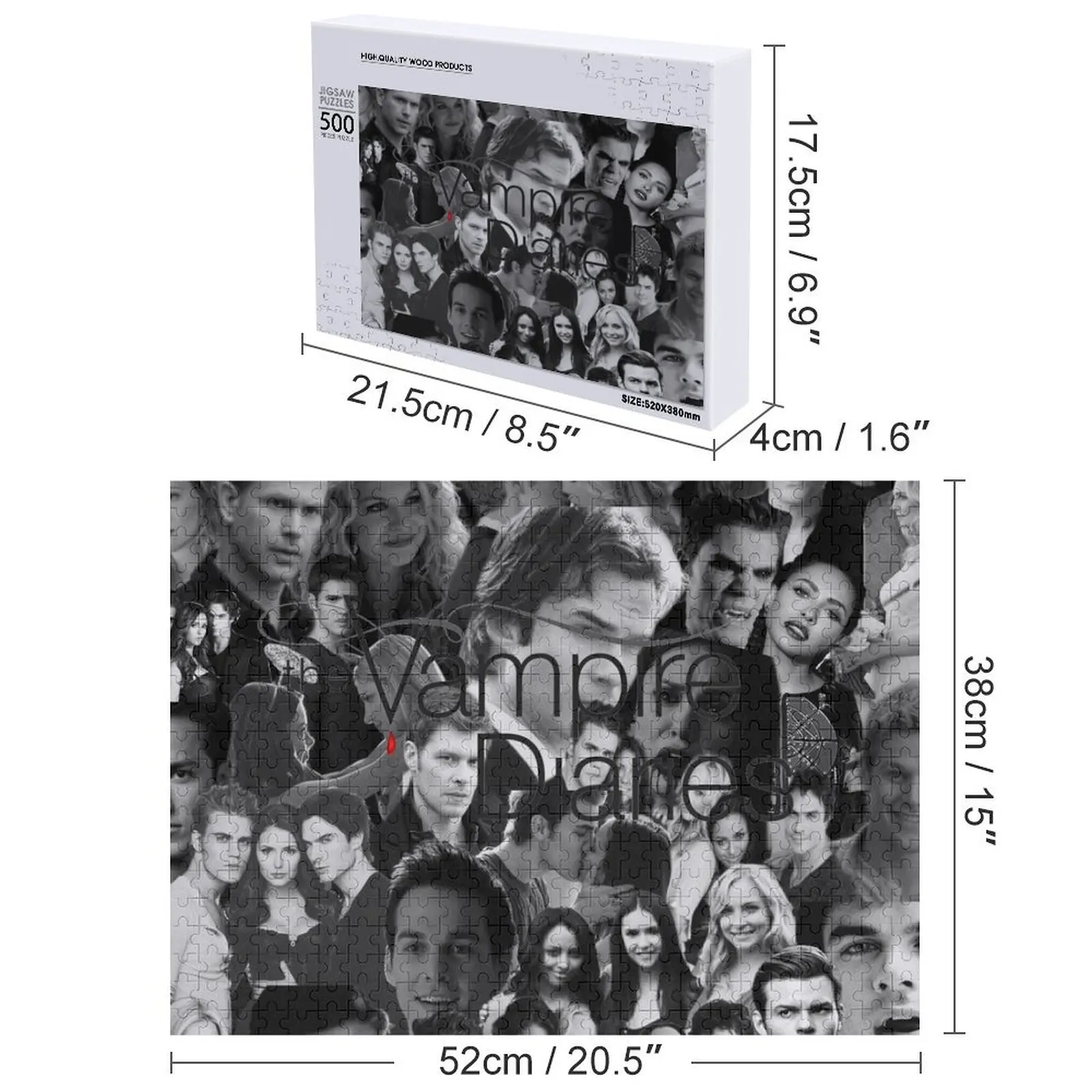 Vamp collage Jigsaw Puzzle Custom Photo Works Of Art Custom Child Gift Wood Name Puzzle