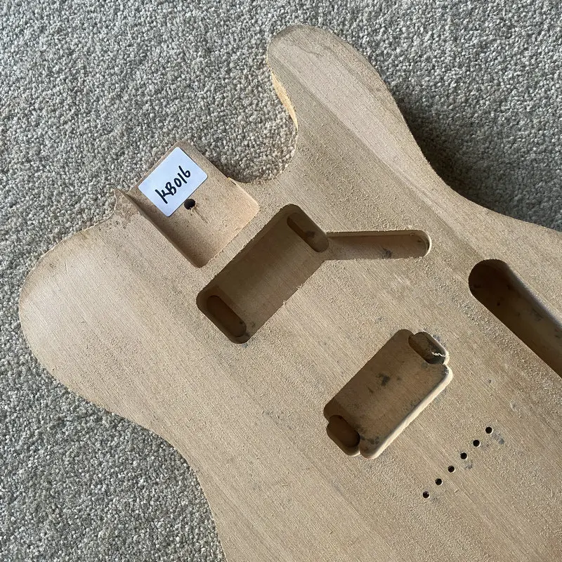 KB016 String Through Body Tele Electric Guitar 2 Humbucker Pickups in Solid Wood Unfinished Version for Replace and DIY