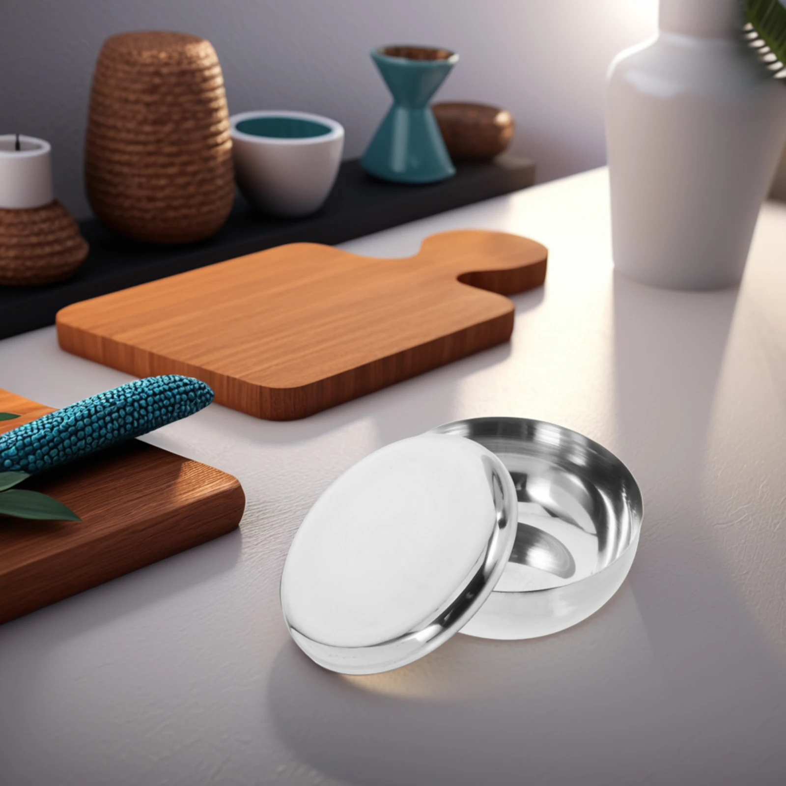 

Thickened Stainless Steel Bowl With Lid Korean Soup Rice Noodle Camping Bowl Kitchen Dining Food Prep Bowls