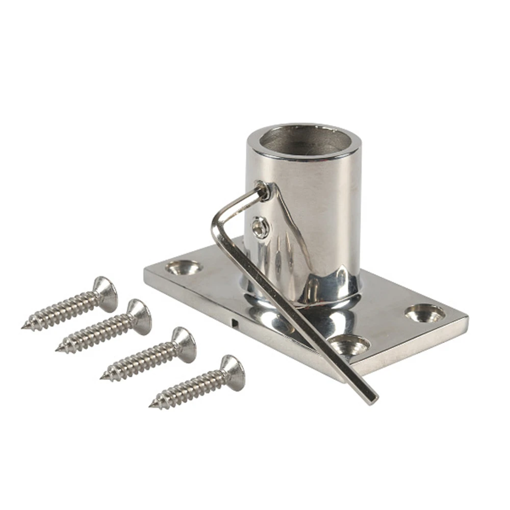 

Boat Hand Rail Fitting 90 Degree 7/8 inch Rectangular Base-Marine 316 Stainless Steel for Boats/Awning