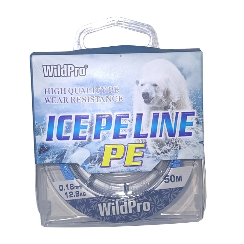 50m żyłka na lód cienki drut 4 stojaki pleciony Multifilamen Winter PE Fising Line Super silny narzędzia połowowe akcesoria