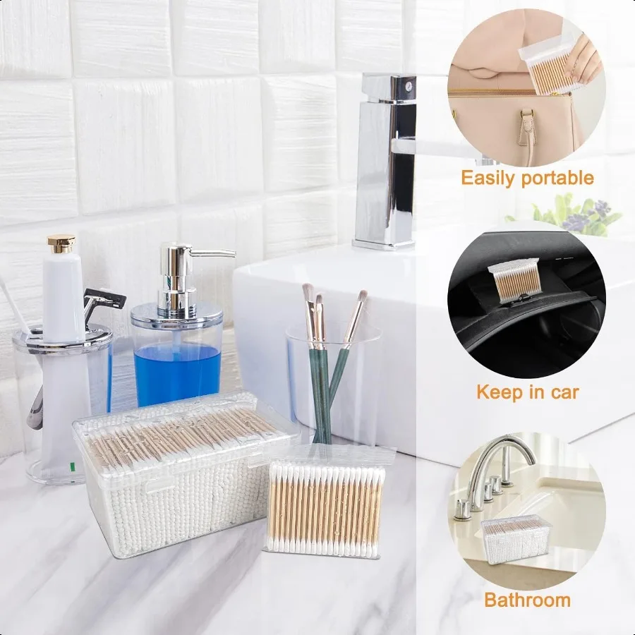 1000 ct 2000-tips Bamboe wattenstaafjes Biologisch afbreekbare dubbele tips Wattenstaafjes Natuurlijke biologische wattenstaafjes Puur wattenstaafjes voor E