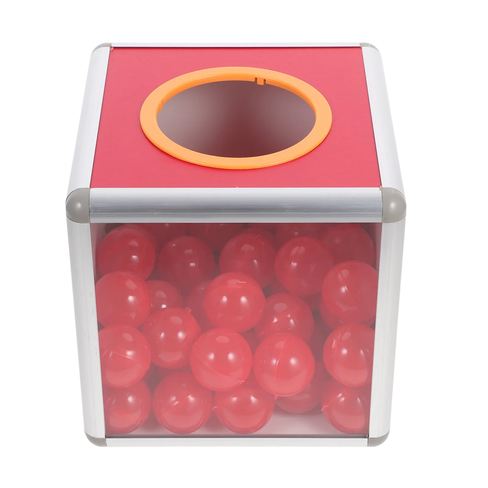 

50pcs Lottery Boxes Square Raffle Ball Box 20Cm Red Multifunctional Ticket Voting Donation Storage Container For Fundraising