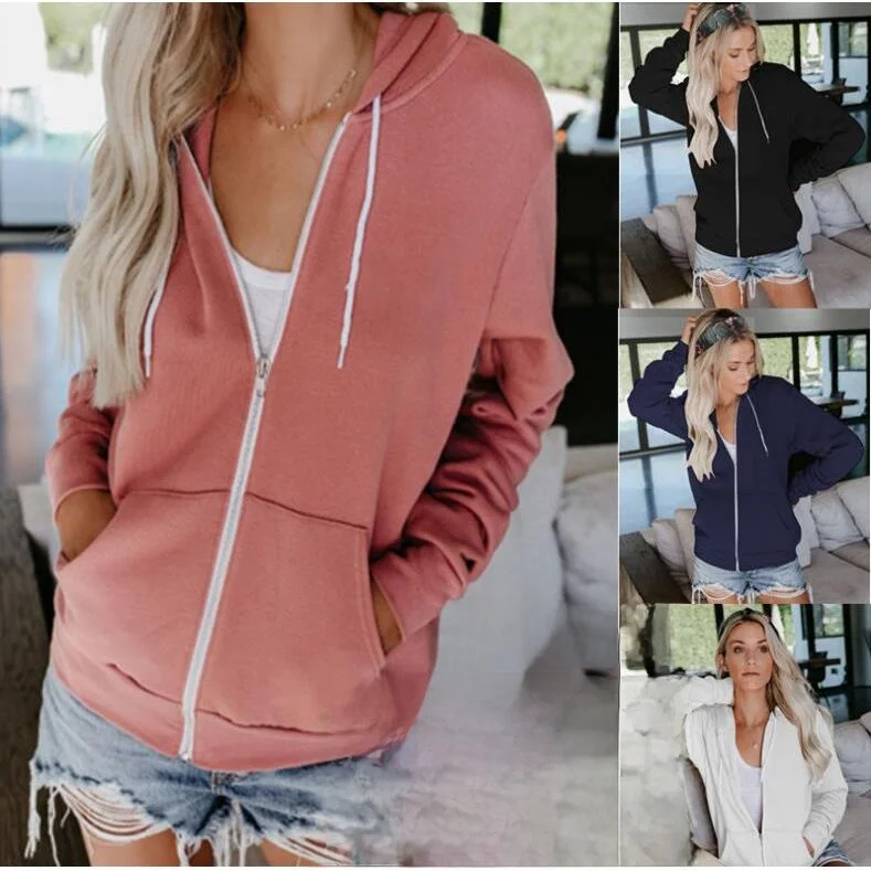 

Женская удлиненная толстовка на молнии с капюшоном и шнурком, удобная, в повседневном стиле, с эффектом утяжки талии, цветной дизайн