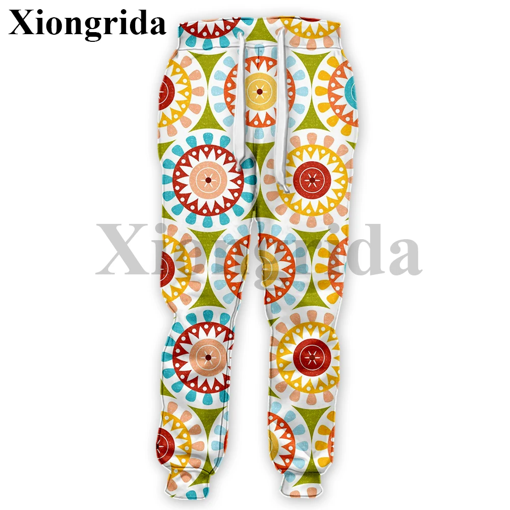 Ethnic Style Pattern Men's Sweatpants African Dashiki Geometry 3D Print Pants Casual Harajuku Trousers Male Clothes S-5xl