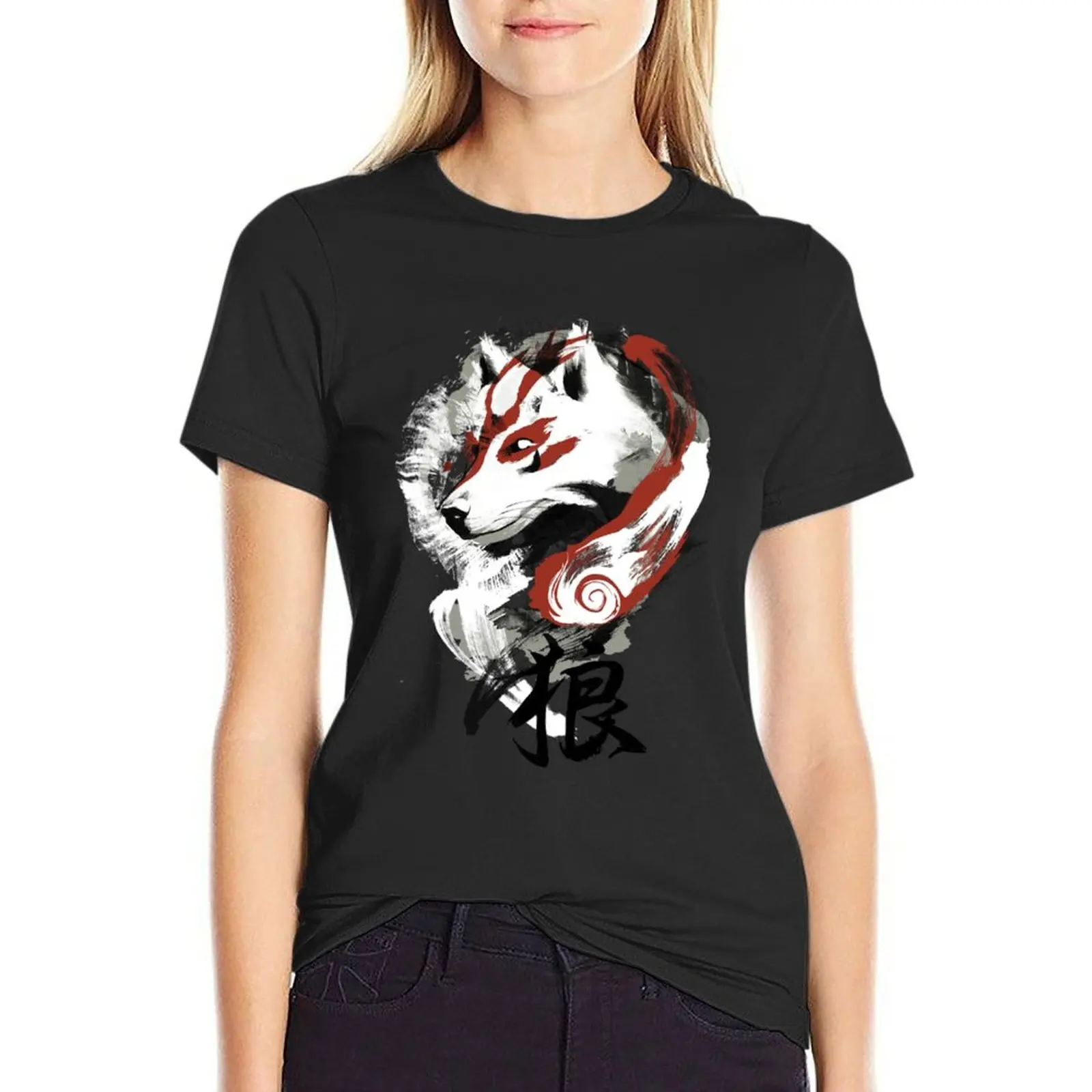 Wolf T-Shirt Short sleeve tee plus sizes lady clothes t-shirts for Women graphic tees funny