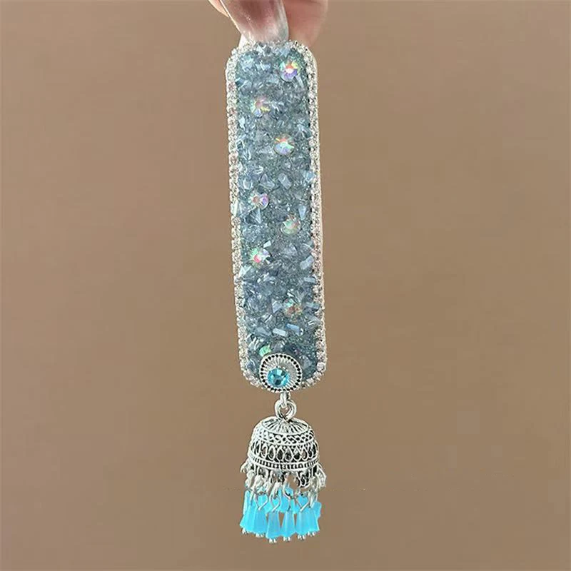 

Classical Purple Butterfly Tassel Hair Clip Crystal Elegant Ethnic Style Hair Hoop Headdress Retro Chinese Style Side Clip Party