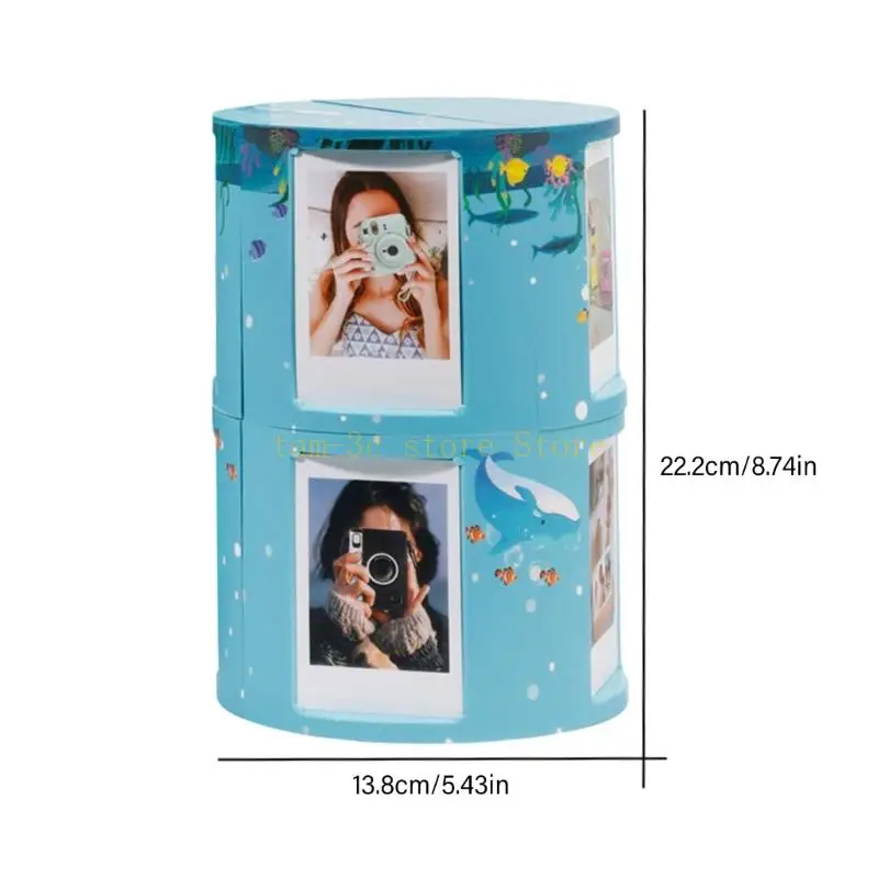 Changeable Frames Customizable Picture Frames Cube Photo Frame for 3inch Pictures Display Perfect for Any Setting
