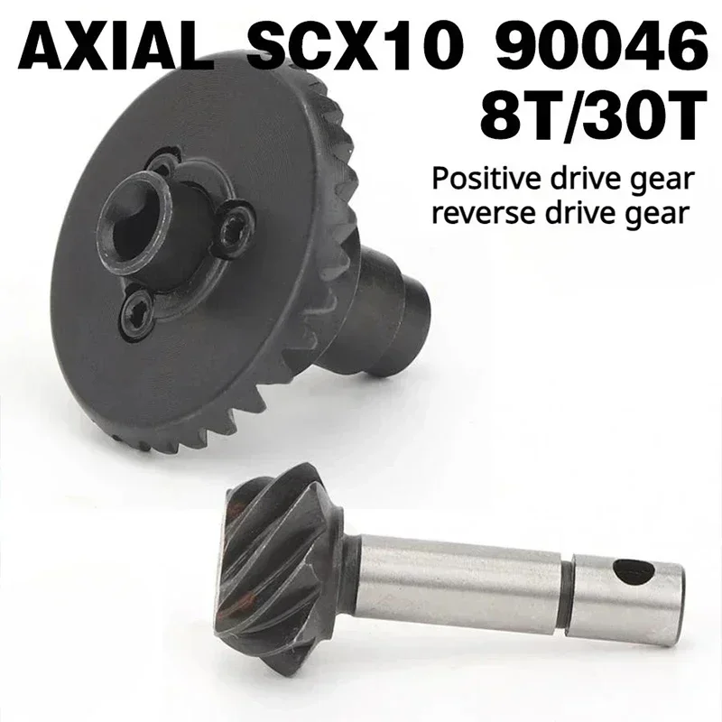 

8T /30T Steel Helical Bevel Axle Gear Positive reverse drive gear for 1/10 RC Crawler Axial SCX10 II 90046 Capra