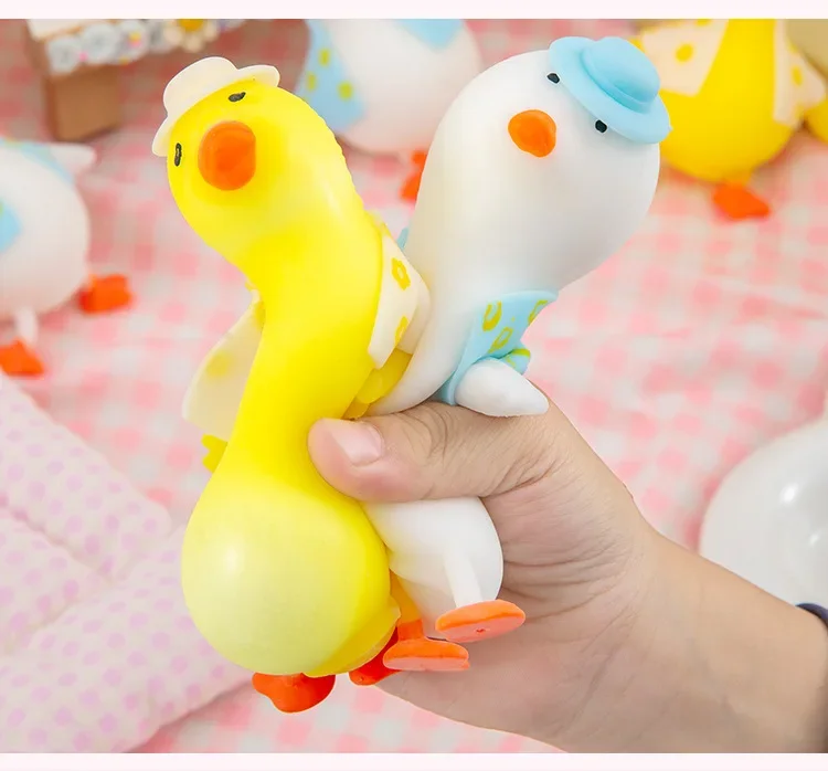 5 pçs simular pato jogo das crianças brinquedos de alívio do estresse e alívio do estresse espremer ferramentas ventilação brinquedo ornamento decoração
