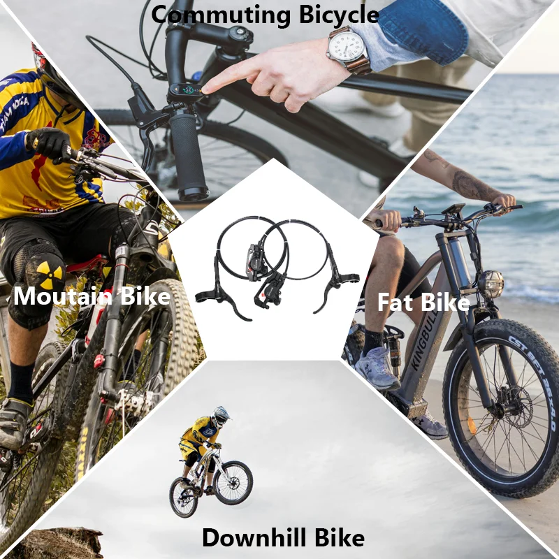 BUCKLOS دراجة الفرامل الهيدروليكية الطريق الجبلية دراجة الفرامل 2 مكبس ضغط الزيت فرامل قرصية اليسار الجبهة اليمنى الخلفية الدراجات أجزاء #6