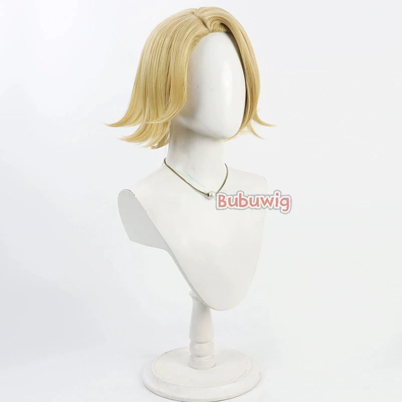 Bubuwig الشعر الاصطناعية كوينا سازانامي تأثيري الباروكات توغين أنكي كوينا سازانامي 30 سنتيمتر قصيرة شعر مستعار أشقر مستقيم مقاومة للحرارة