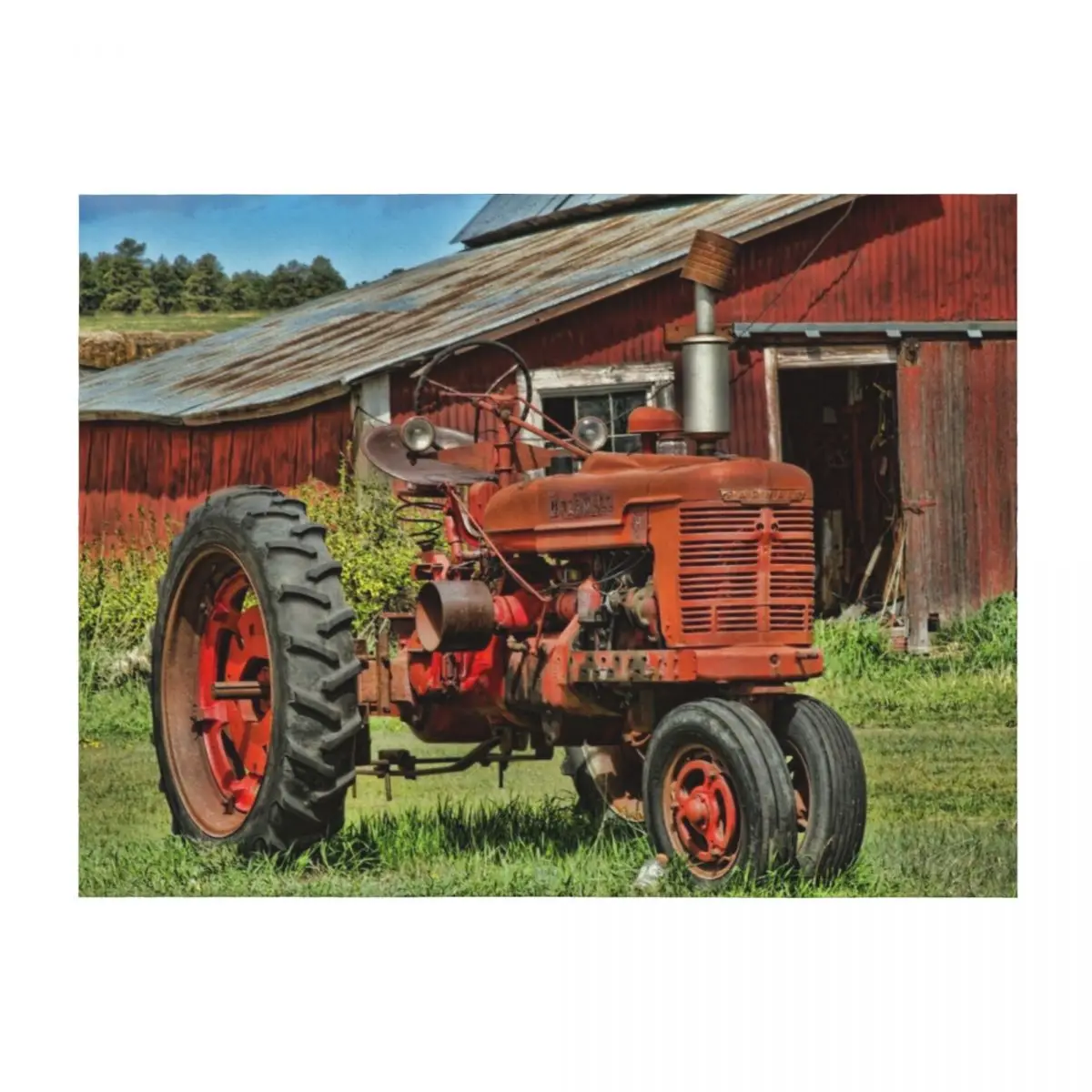 

1952 Farmall Tractor Throw Blanket heavy to sleep Decorative Throw For Baby Blankets