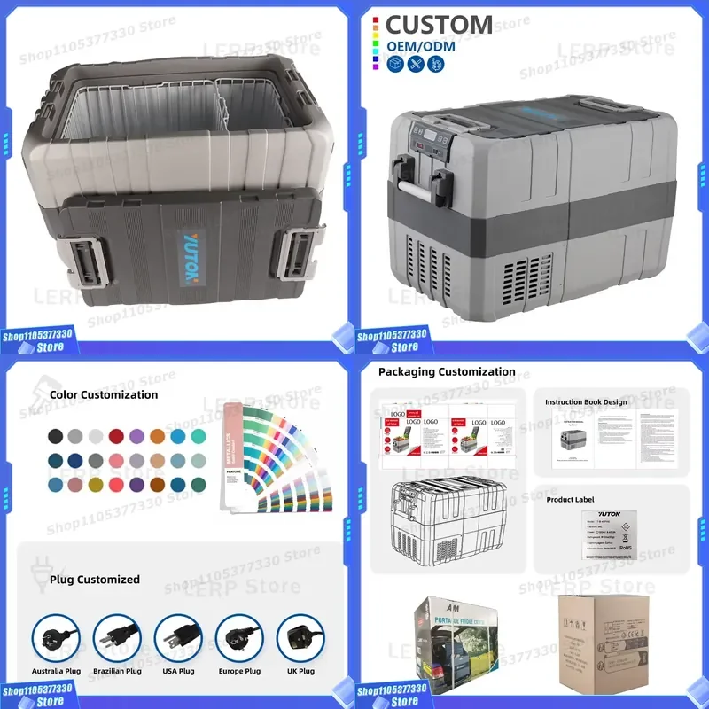 12v Fridge Compressor 70L Outdoor Camping Fridge Freezer Dual Zone for Boat Car