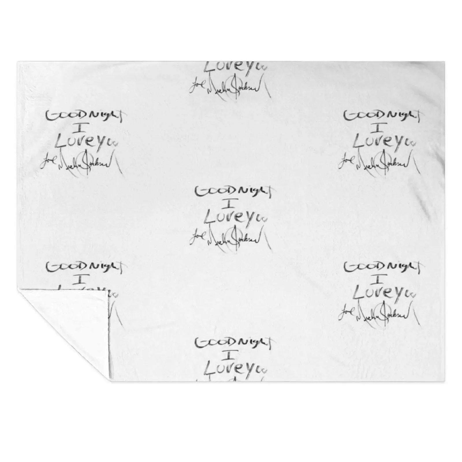 

MJ “GOODNIGHT I LOVE YOU” (ORIGINAL) Throw Blanket Hair Hairys Comforter Large Blankets
