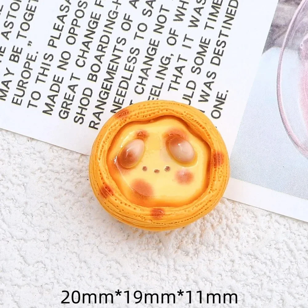 8/16/24pcs Shiny Cartoon Bear Bread Resin Flatback Charms Non-Magnetic DIY Decorative Crafts for Phone Case Hairpin Scrapbooking