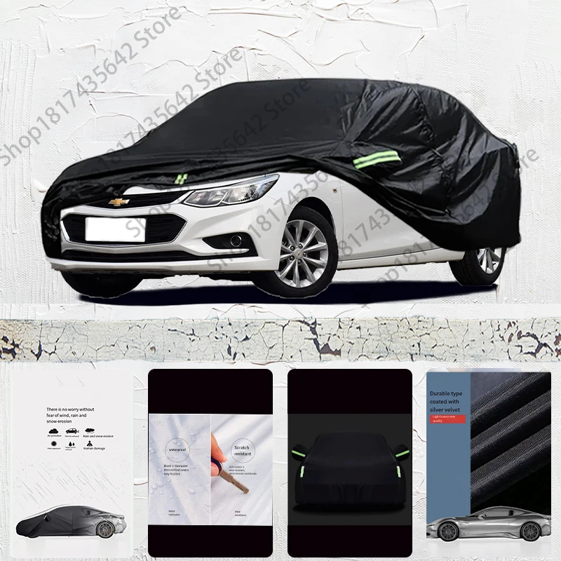 For Chevrolet Cruze Anti-UV Sun Shade Rain Snow Resistant Dustproof Black Cover Car umbrella Full Car Cover Outdoor Protection