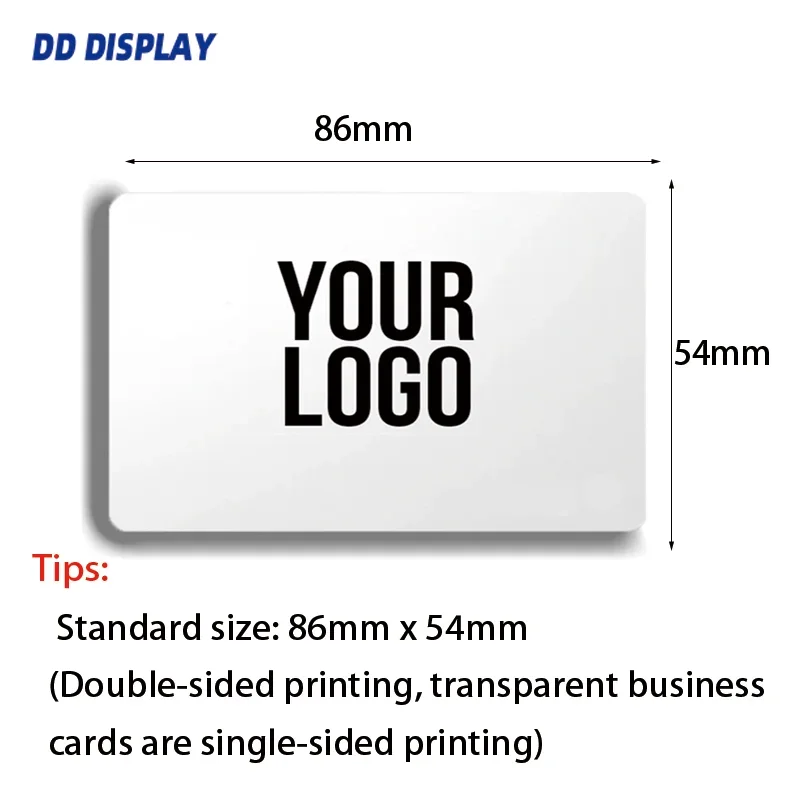 DD 200pcs Free Design PVC Business Card Custom Pvc Cards with Logo Printing Commission Postcards DIY 86mm*54mm Carte 0.76mm