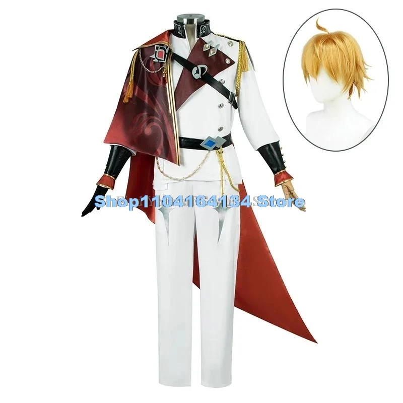 Genshin Impact Tartaglia disfraz de concierto sinfónico, uniforme, peluca, Anime, Disfraces de Halloween para hombres, juego de disfraces de Cosplay