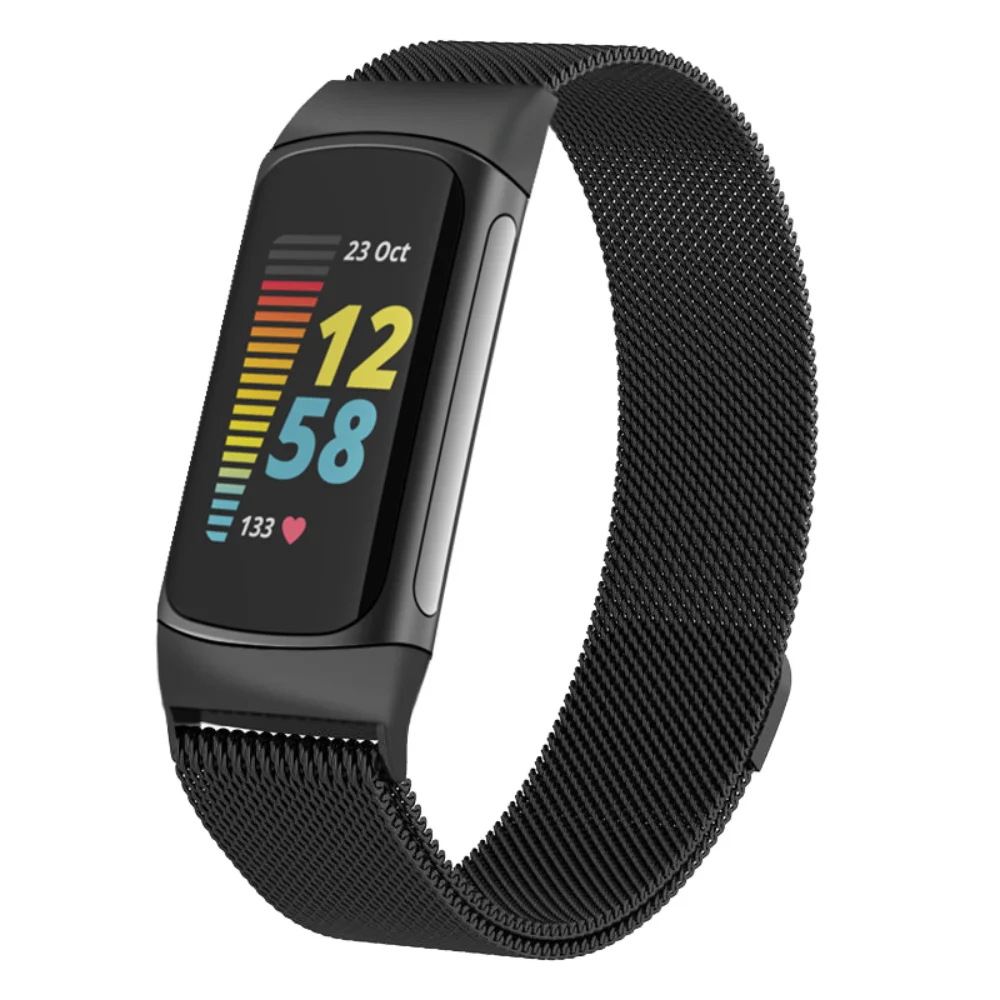 Magnetische Metalen Band Voor Fitbit Charge 5 Band Compatibel Met Fitbit Armband Vervanging Milanese Loop Smartwatch Polsband