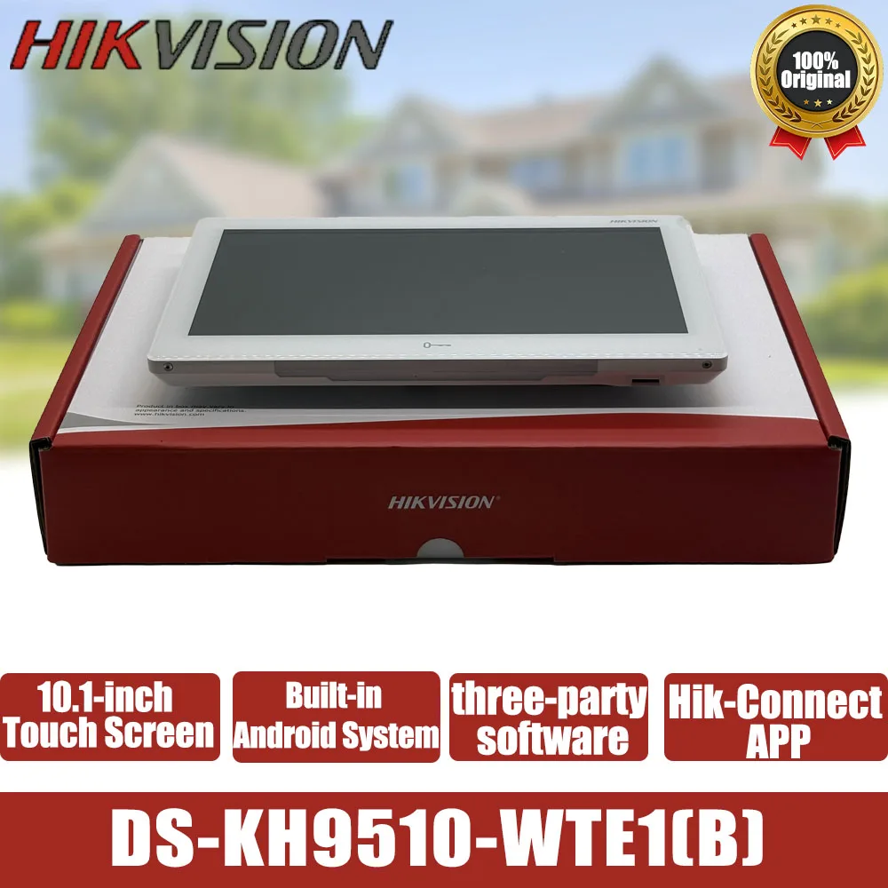 Hikvision Ds-Kh9510-Wte1(B) 10.1 Inch Touch Screen Android Indoor Station With Hik-Connect App