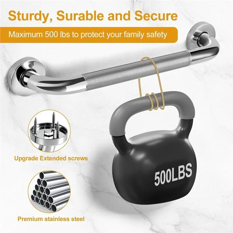 [NEWA76K!】 3 Packs Shower Grab Bars For Bathroom Safety Handicap Grab Bars For Wall, Anti-Slip Shower Handles For Elderly, Senio