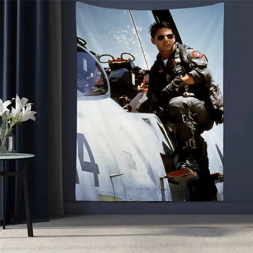 

Classic Movie Top Gun DIY Wall Tapestry Hanging Tarot Hippie Wall Rugs Dorm INS Home Decor
