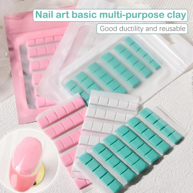 

Adhesive Glue Clay Reusable Fake Nail Holder Practice Stand Press On Tips Nail Polish Display Stand Manicure Accessories