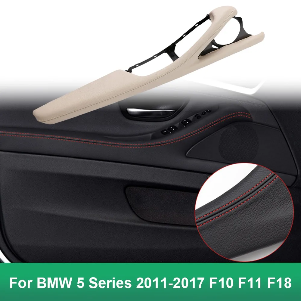 

LHD Interior Door Handle Armrest Genuine Leather Outer Frame Bracket Inner Door Panel Pull Assembly for BMW 5 Series F10 F11