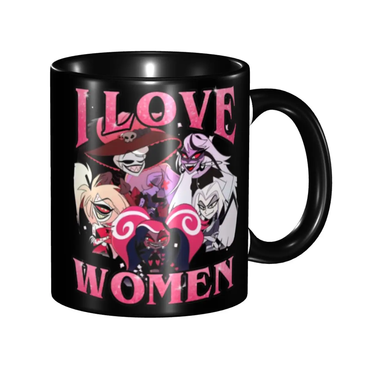 

Hazbines Hoteles Alastor Vox 2 Merch Mugs Cute I Love Women I Love Women Tea Cup Gifts For Women Men