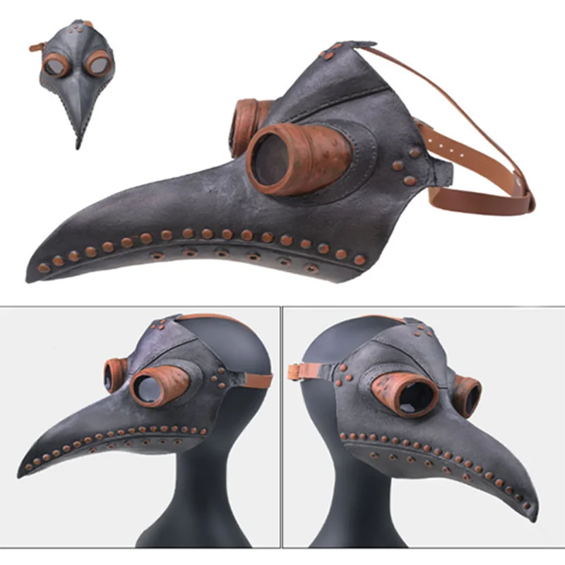 ハロウィンロールプレイングペストスチームドクターマスクパンク抗毒恐怖鳥口マスクカラスヘッドマスクパフォーマンス小道具