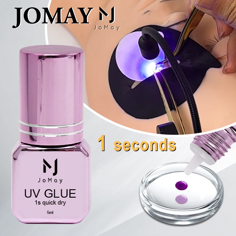 Wodoodporny klej do rzęs UV o długotrwałym działaniu, szybkoschnący w 1 sekundę, mocny klej do przedłużania sztucznych rzęs, miękki klej do przeszczepiania rzęs.