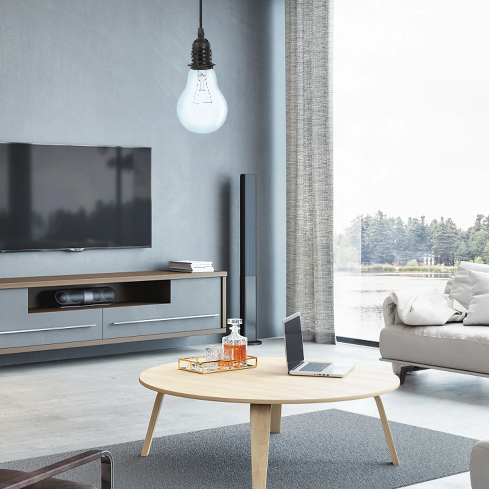 

1Set E27 Light Socket Lamp Holder Screw Base Large Power Bulb Holder for Indoor Outdoor Ceiling Lamp Light Fixture Socket