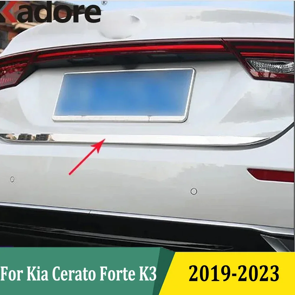 

For Kia Cerato Forte K3 2019 2020 2021 2022 2023 Rear Trunk Lid Cover Trim Tailgate Strip Car Accessories Stainless Steel