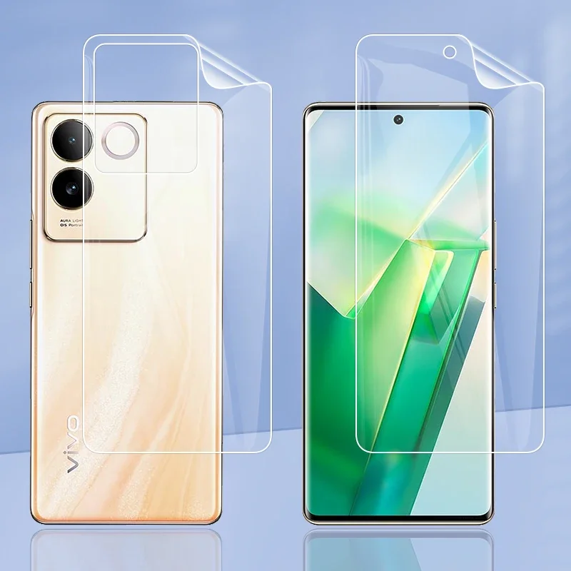 

Для vivo T2 iQOO Z7 Pro Z7Pro Прозрачный ТПУ/матовый гидрогелевый чехол с защитой от отпечатков пальцев, мягкая защитная пленка для экрана (не стекло)