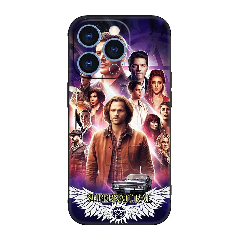 Supernatural tv show Phone Case For Apple iPhone 14 13 12 Mini 11 Pro XR X XS MAX 6S 7 8 Plus 5S SE 2020 2022 Black Cover